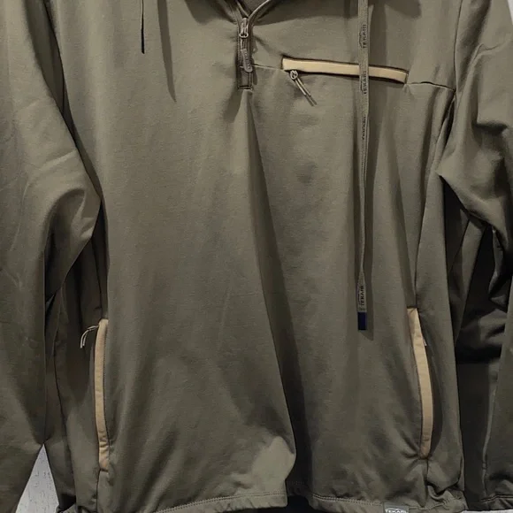 0801 Takari Olive Hooded Pullover Jacket - Picture 3 of 5